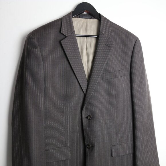 Michael Kors 100% Wool Classic Single Breasted Men's Brown Blazer Coat Size 42R - Picture 2 of 9